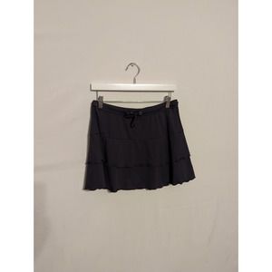 Athleta gray ruffle workout skirt adjustable string women's size medium